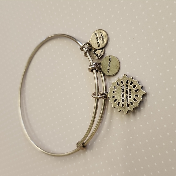 Alex and Ani Compass Bangle Charm Bracelet - Picture 2 of 3
